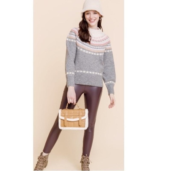 Cozy Fair Isle Pullover Sweater - Picture 3 of 5